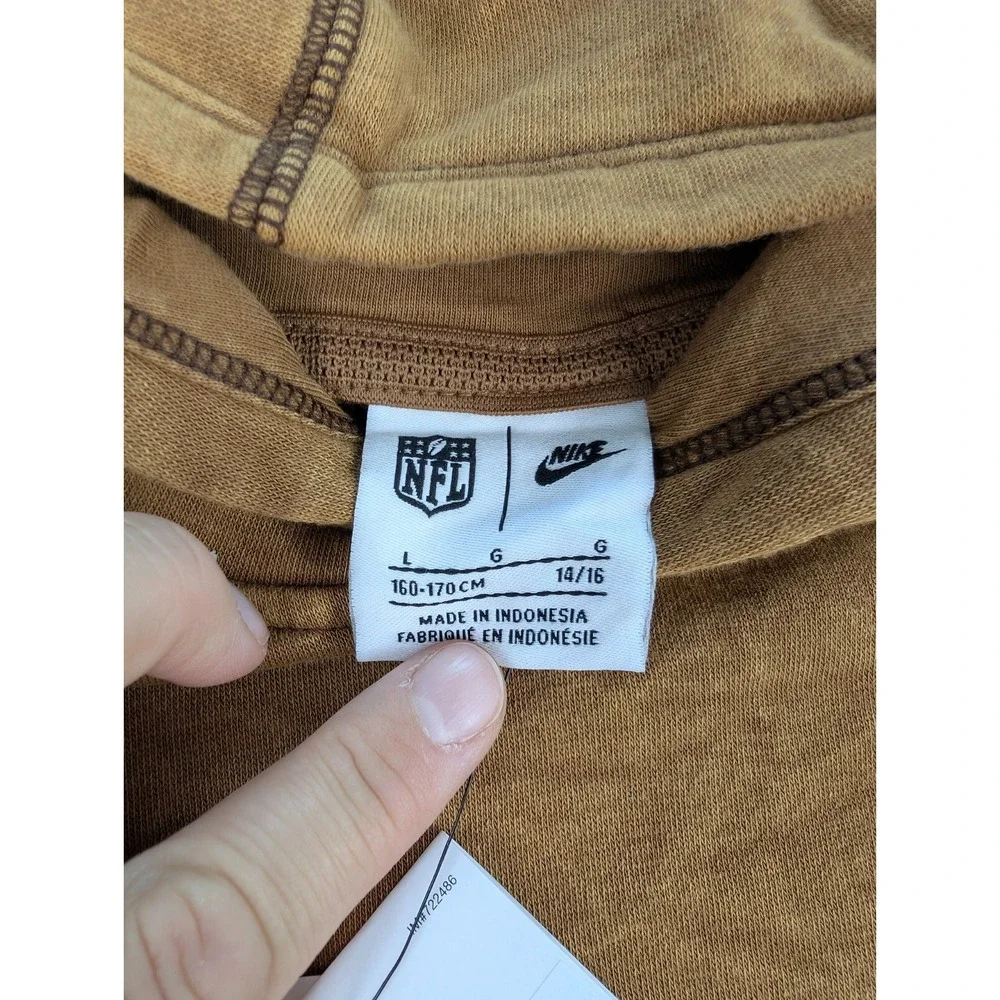New‎ York Jets Salute to Service Nike Hoodie Youth Large Brown NFL NWT